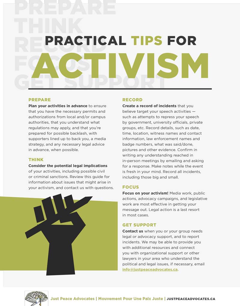 Practical Tips for Activism