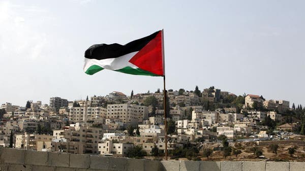 Palestinian Flag on rooftop of home in Silwan