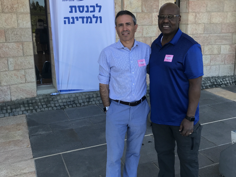 Friends of Simon Wiesenthal Centre CEO Avi Benlolo, left, and Toronto Police Services Chief Mark Saunders visit Jerusalem in July.