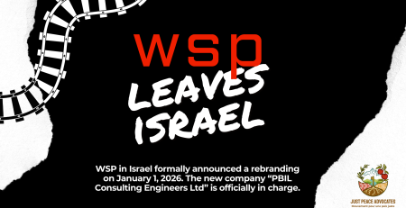 Black background with white accents, and a graphic railway track through the left side and top. text reads: WSP leaves Israel. WSP in Israel formally announced a rebranding on January 1, 2026. The new company “PBIL Consulting Engineers Ltd” is officially in charge.